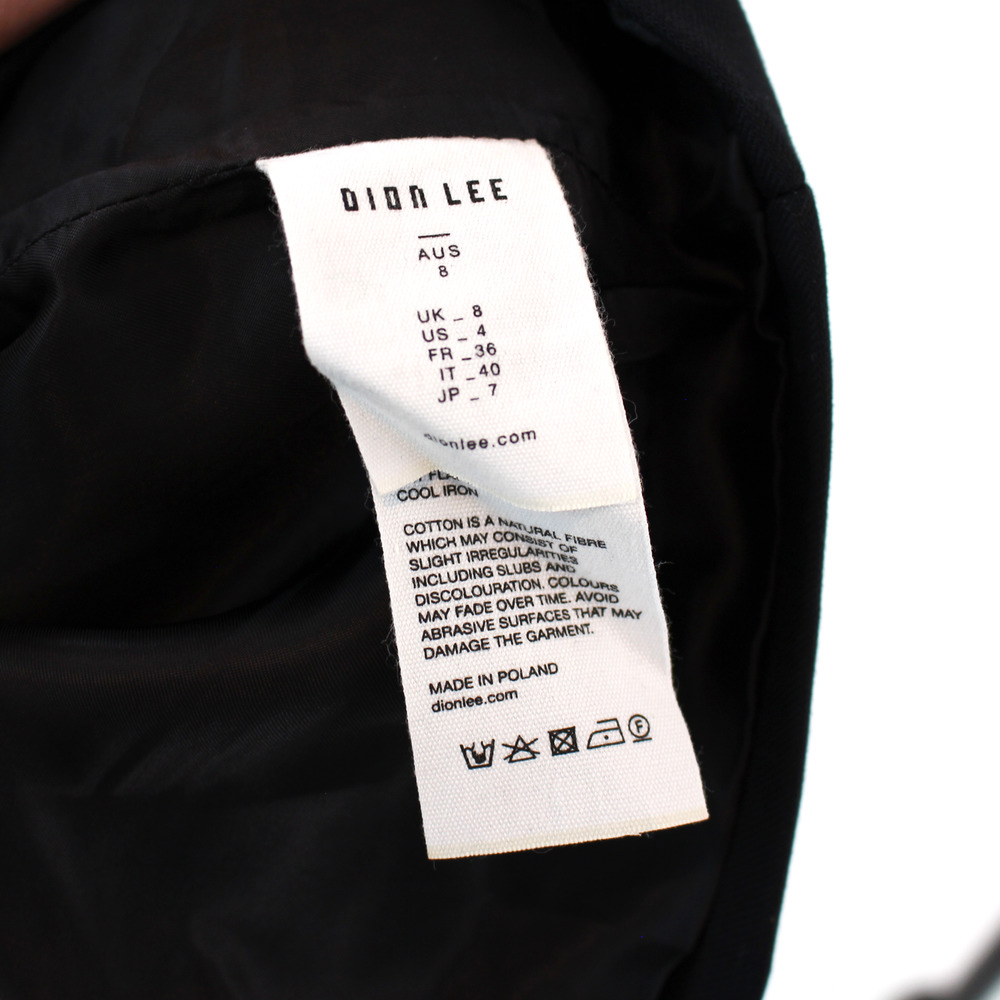 Dion Lee Black Mini Skirt - Structured Pocket Detail - Picture 9 of 9